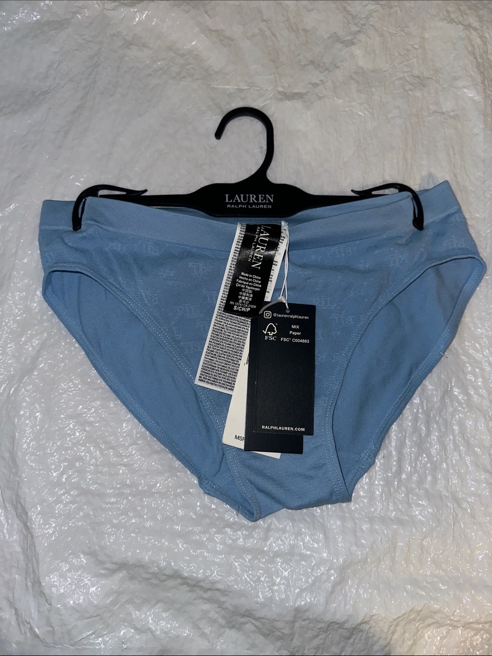 LAUREN RALPH LAUREN MONOGRAM MESH DUSK BLUE S NEW, last one!